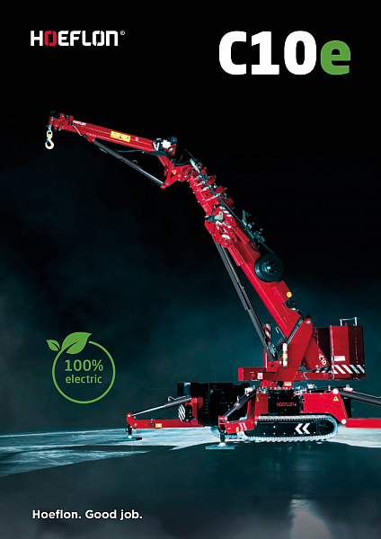 Ny Katalog för vår elektriska minikran, Hoeflon C10e